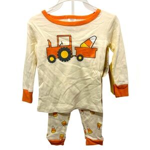 Modern Kids Candy Corn Tractor Pajamas